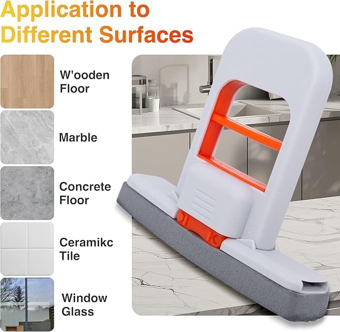 Mini Foldable Self-Squeeze Mop – Portable Desktop & Kitchen Cleaner | Wet & Dry Use | Smart Cleaning Tool | mydeal99