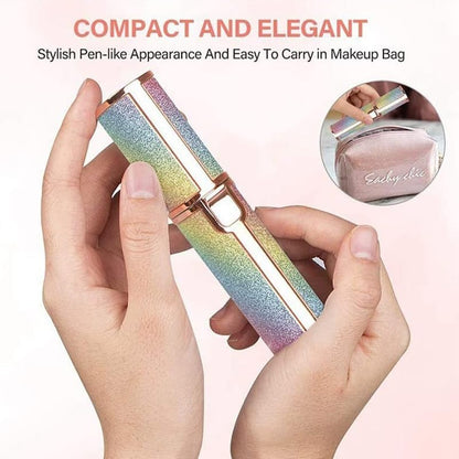 2-in-1 Facial Hair Remover for Women – Painless Eyebrow & Face Trimmer | USB Rechargeable | LED Light Precision | mydeal99