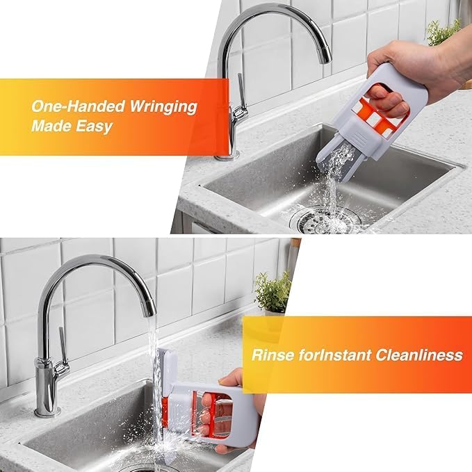 Mini Foldable Self-Squeeze Mop – Portable Desktop & Kitchen Cleaner | Wet & Dry Use | Smart Cleaning Tool | mydeal99