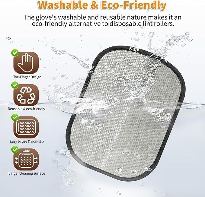 Pet Hair Removal Glove – Reusable Electrostatic Grooming Tool for Dogs & Cats | Easy Fur Cleaner | mydeal99