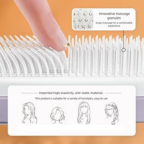 Self-Cleaning Hair Brush for Women – One-Click Detangling Comb | Anti-Static & Frizz-Free | Retractable Bristles | mydeal99