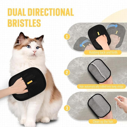 Pet Hair Removal Glove – Reusable Electrostatic Grooming Tool for Dogs & Cats | Easy Fur Cleaner | mydeal99