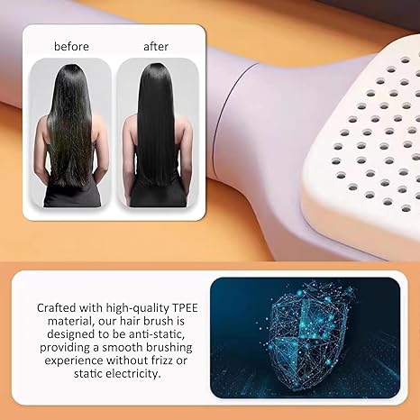 Self-Cleaning Hair Brush for Women – One-Click Detangling Comb | Anti-Static & Frizz-Free | Retractable Bristles | mydeal99
