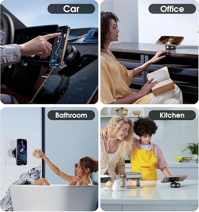 Magnetic Suction Phone Holder – 360° Rotating Car Mobile Stand | Ultra Strong Grip | Universal Fit | mydeal99