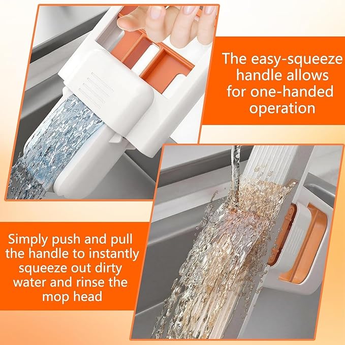 Mini Foldable Self-Squeeze Mop – Portable Desktop & Kitchen Cleaner | Wet & Dry Use | Smart Cleaning Tool | mydeal99