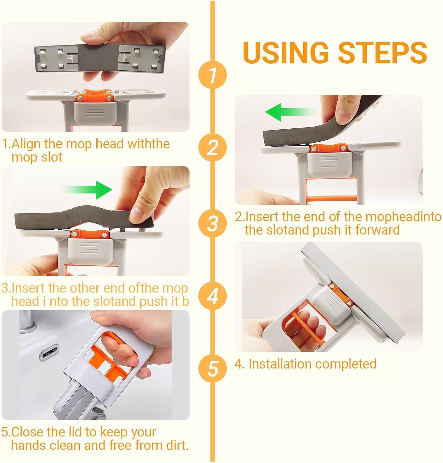 Mini Foldable Self-Squeeze Mop – Portable Desktop & Kitchen Cleaner | Wet & Dry Use | Smart Cleaning Tool | mydeal99