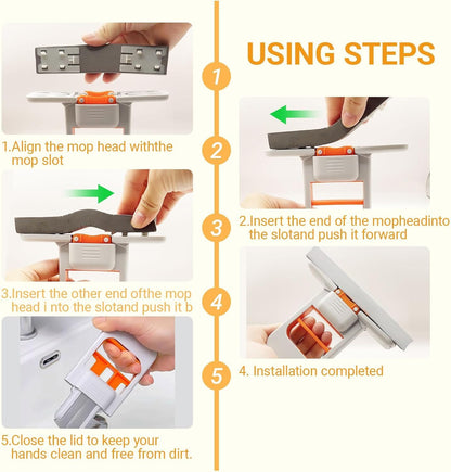 Mini Foldable Self-Squeeze Mop – Portable Desktop & Kitchen Cleaner | Wet & Dry Use | Smart Cleaning Tool | mydeal99